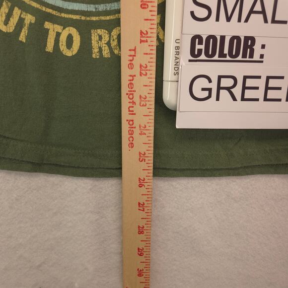 ACDC Band Crew Neck Short Sleeve Graphic T Shirt Mens Size Small S Green - Picture 6 of 9